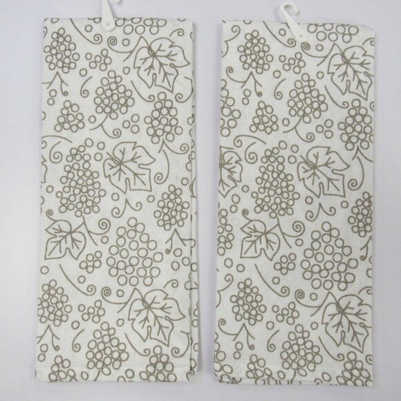 Kitchen Towel Set Of 2 Cotton Dish Towels Wine Theme Funny Novelty Print NWT   H - Picture 4 of 4